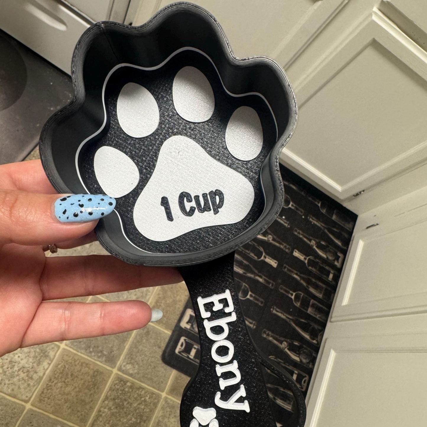 Personalized 3D Printed Paw Shaped Dog Food Scoop | BKPet369