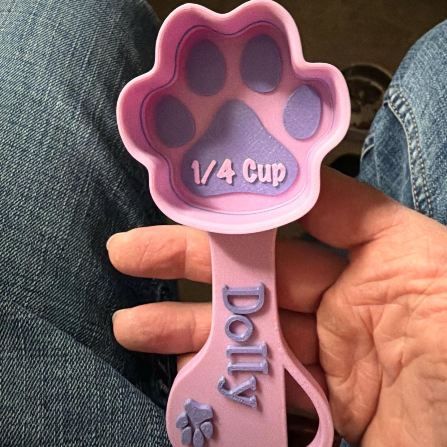 Personalized 3D Printed Paw Shaped Dog Food Scoop | BKPet369