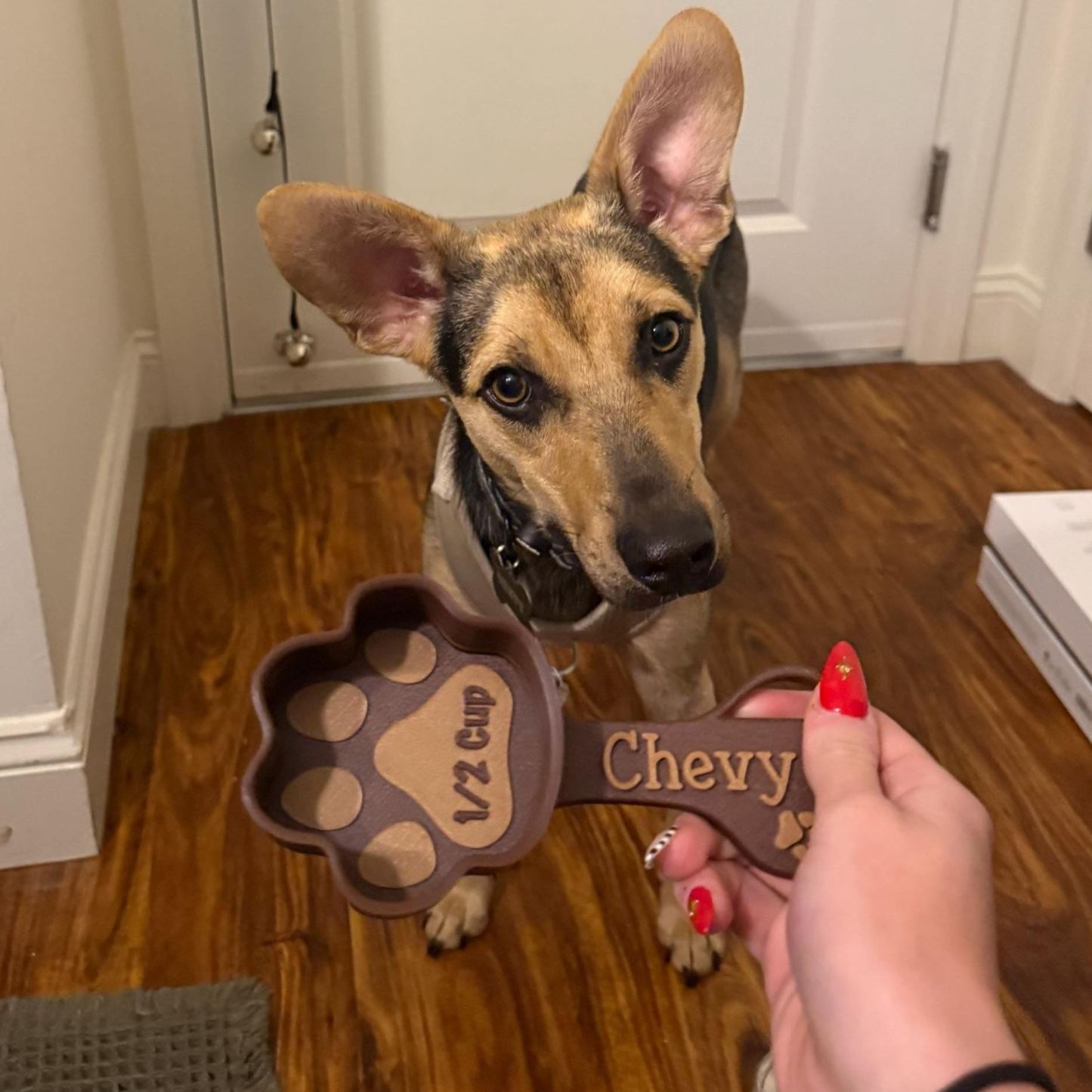 Personalized 3D Printed Paw Shaped Dog Food Scoop | BKPet369