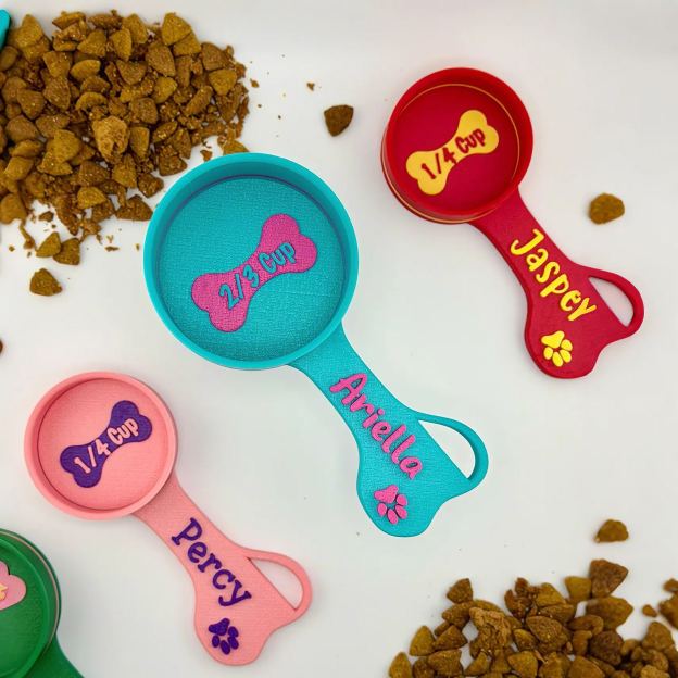 Personalized 3D Printed Measuring Dog Food Scoop | BKPet370