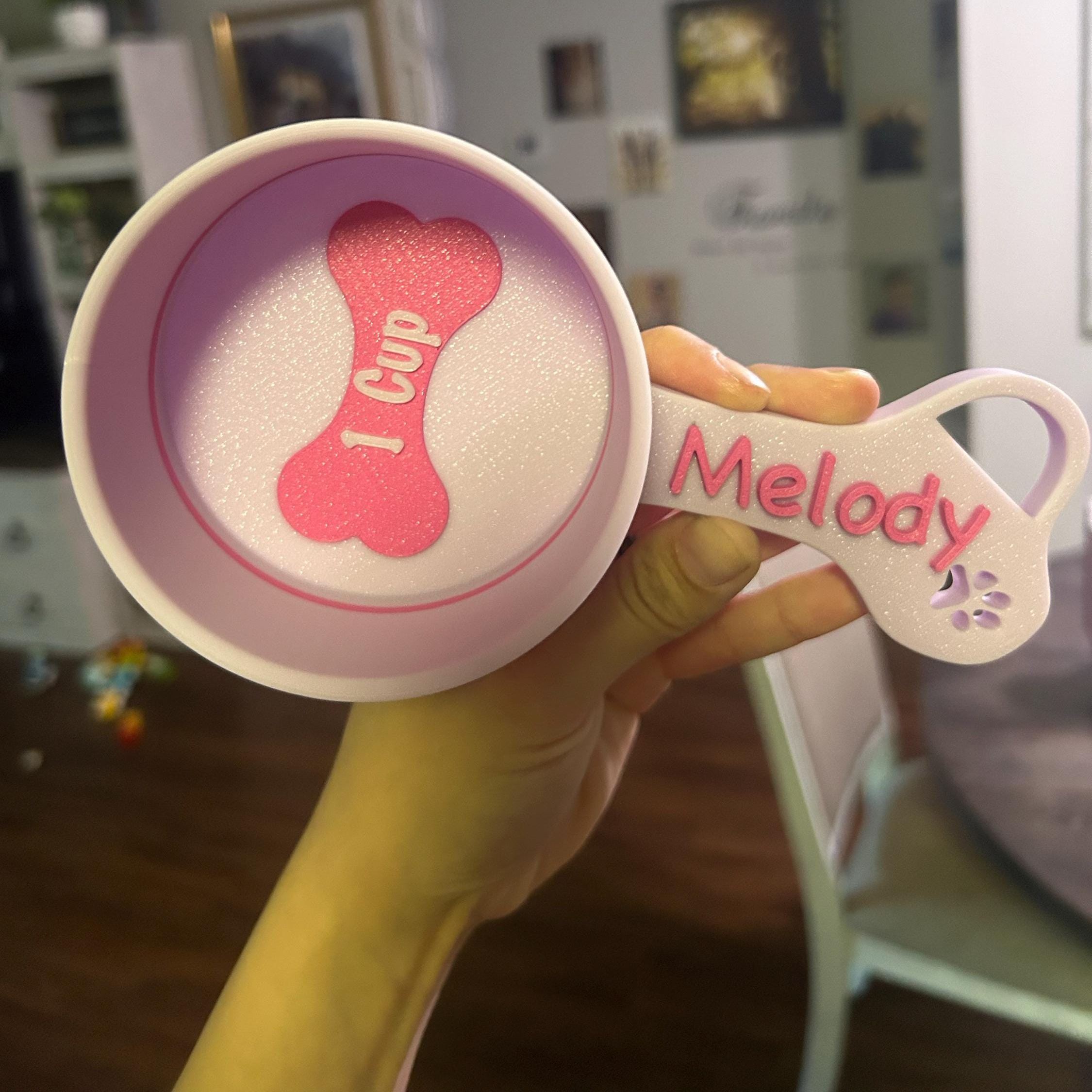 Personalized 3D Printed Measuring Dog Food Scoop | BKPet370