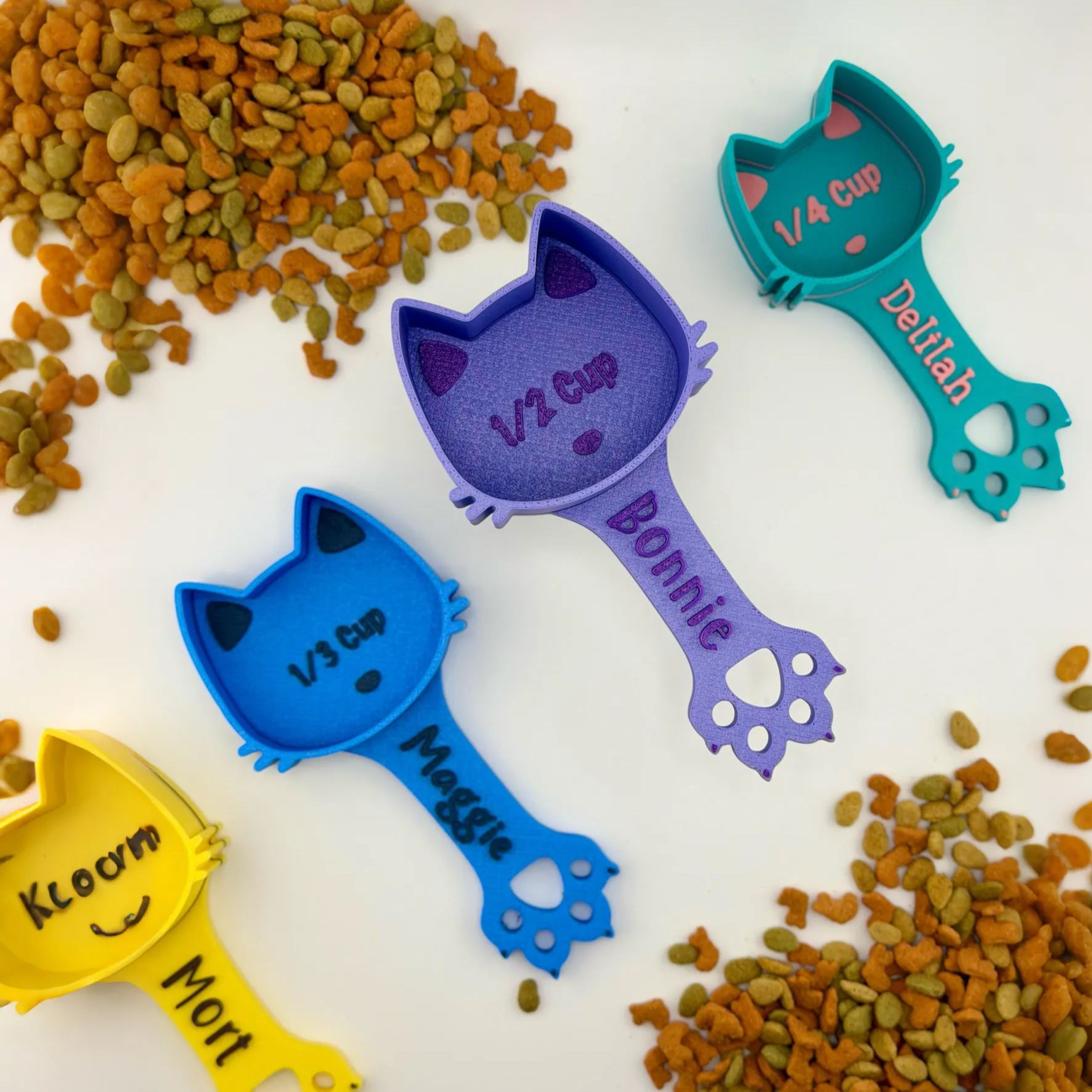 Personalized 3D Printed Measuring Cat Food Scoop | BKPet371