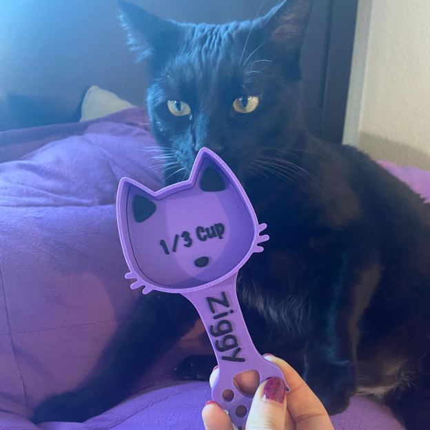 Personalized 3D Printed Measuring Cat Food Scoop | BKPet371