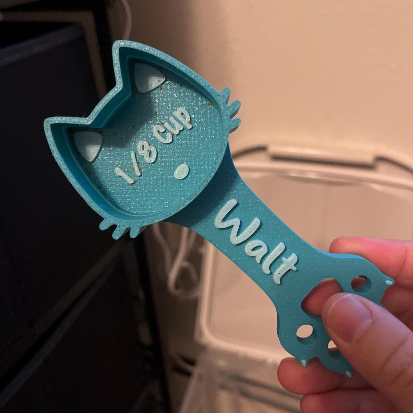Personalized 3D Printed Measuring Cat Food Scoop | BKPet371