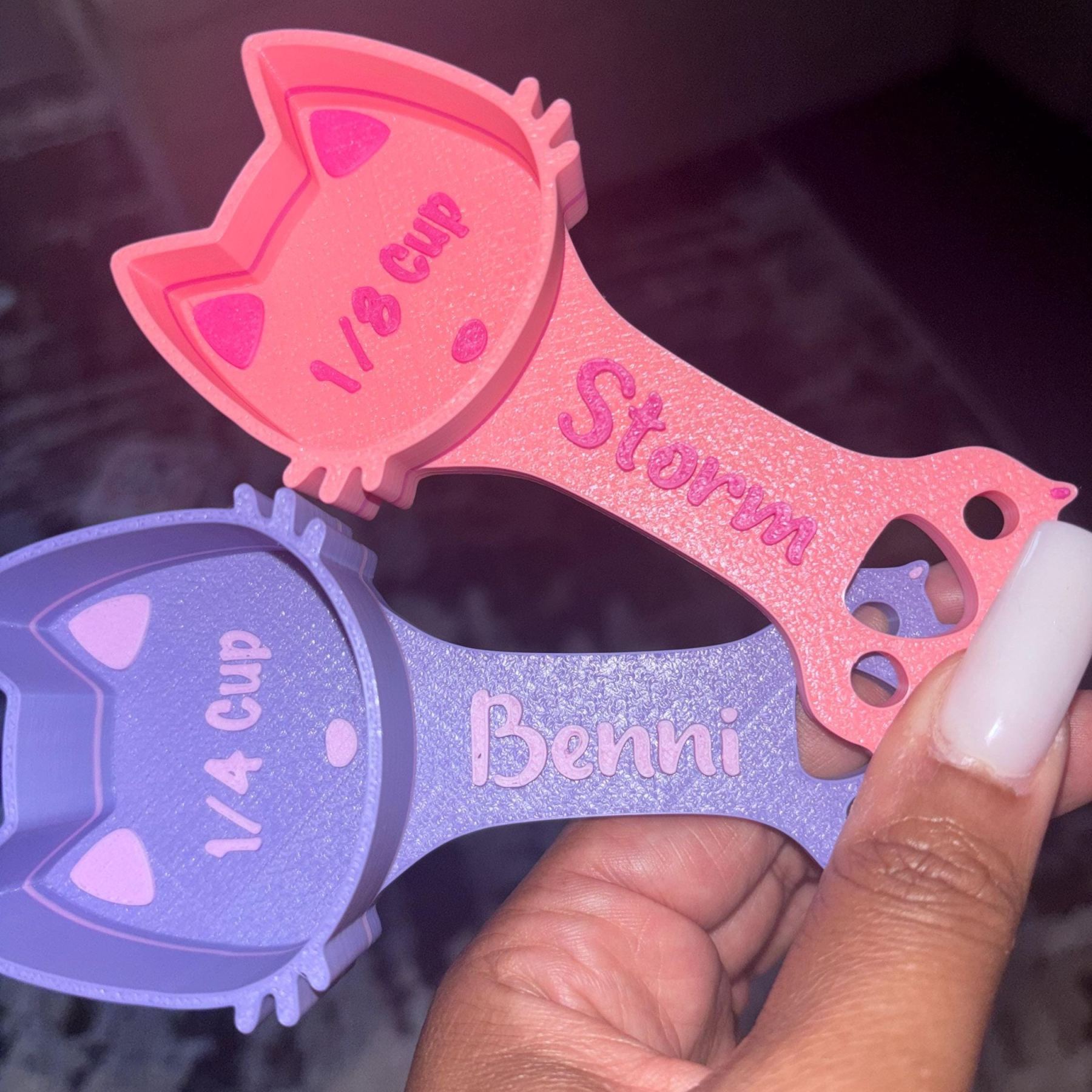 Personalized 3D Printed Measuring Cat Food Scoop | BKPet371