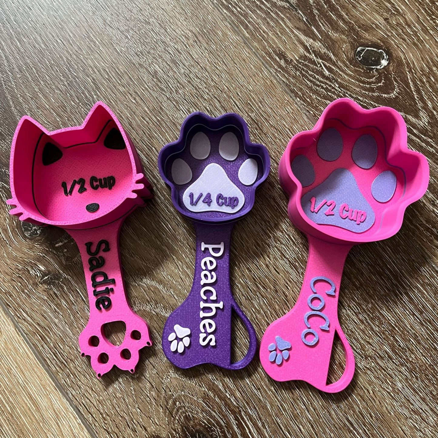 Personalized 3D Printed Measuring Cat Food Scoop | BKPet371