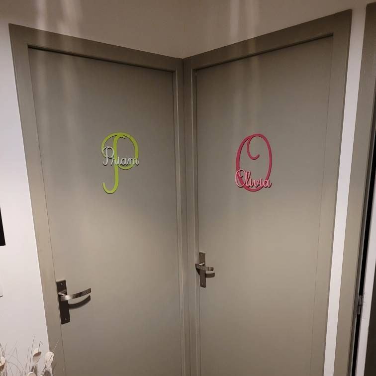 Personalized Monogram Bedroom Door Decoration Name Sign | CWBaby388