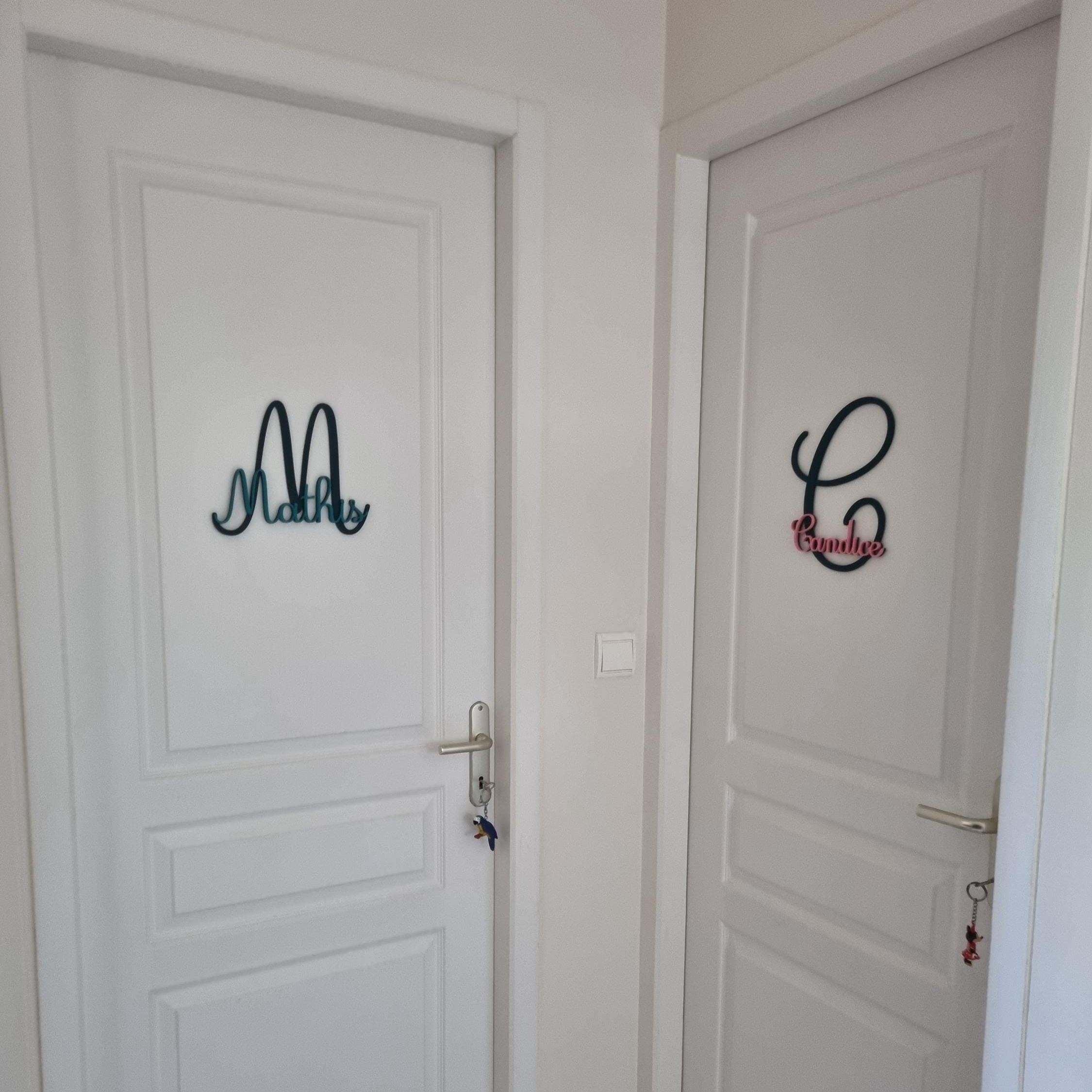 Personalized Monogram Bedroom Door Decoration Name Sign | CWBaby388
