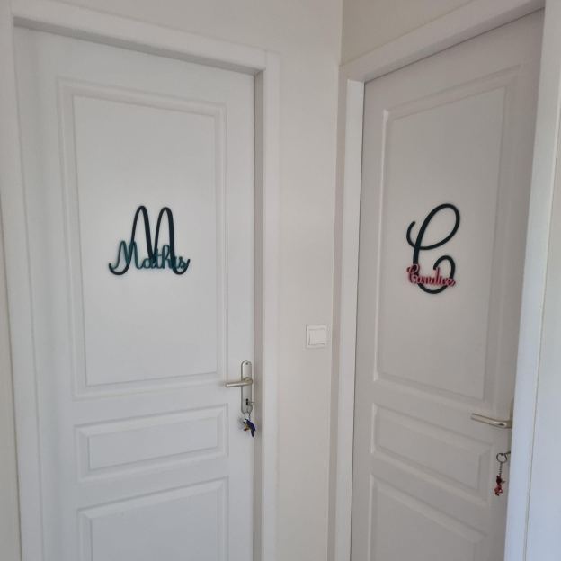 Personalized Monogram Bedroom Door Decoration Name Sign | CWBaby388