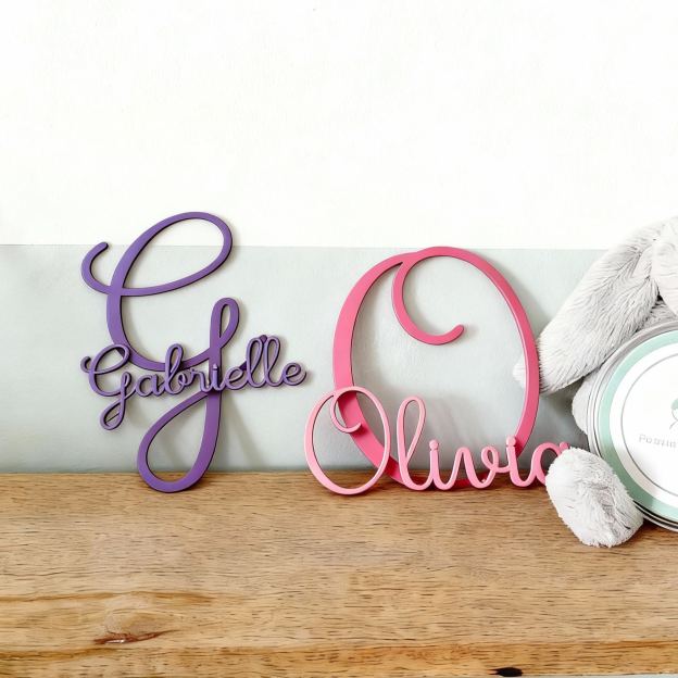 Personalized Monogram Bedroom Door Decoration Name Sign | CWBaby388