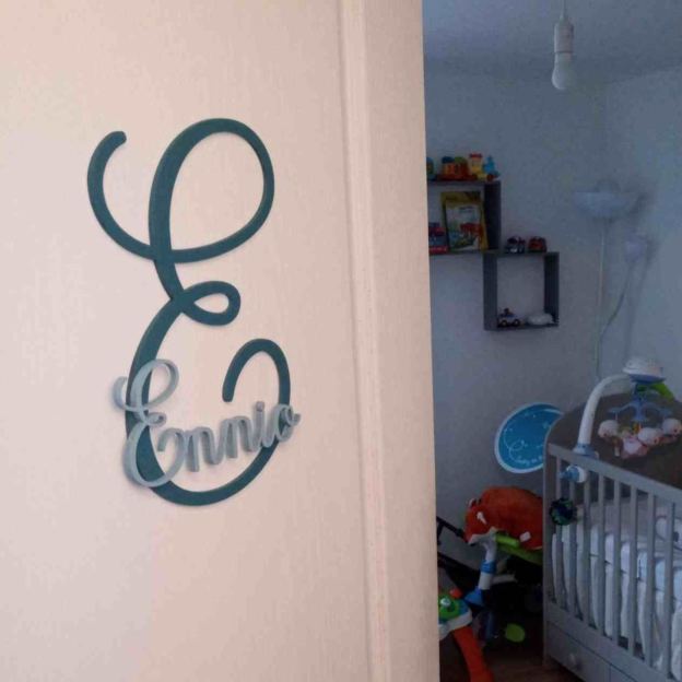 Personalized Monogram Bedroom Door Decoration Name Sign | CWBaby388