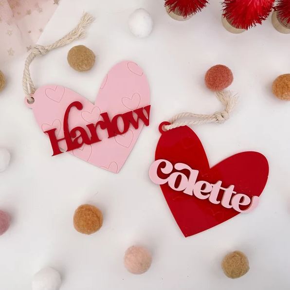Personalized Lovely Valentine's Day Heart Tags | ValGift12