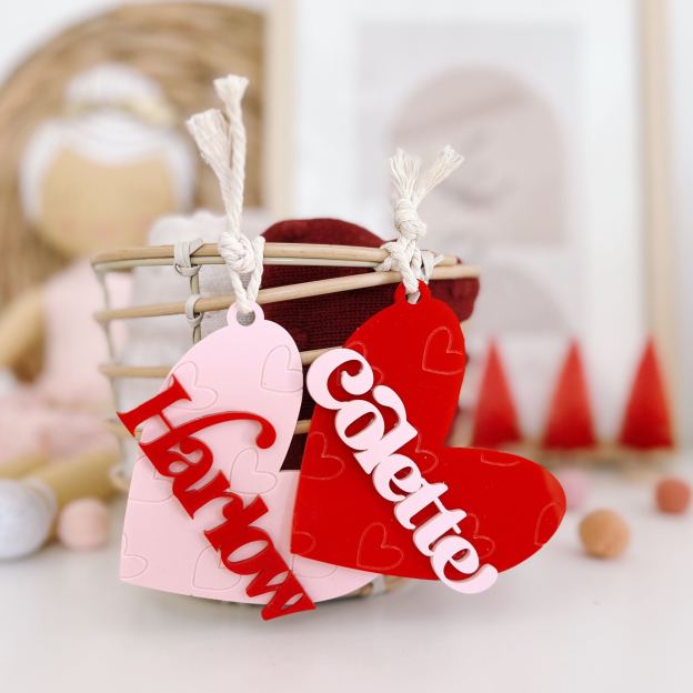 Personalized Lovely Valentine's Day Heart Tags | ValGift12