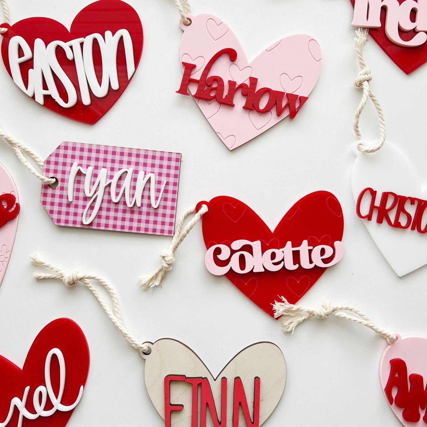 Personalized Lovely Valentine's Day Heart Tags | ValGift12