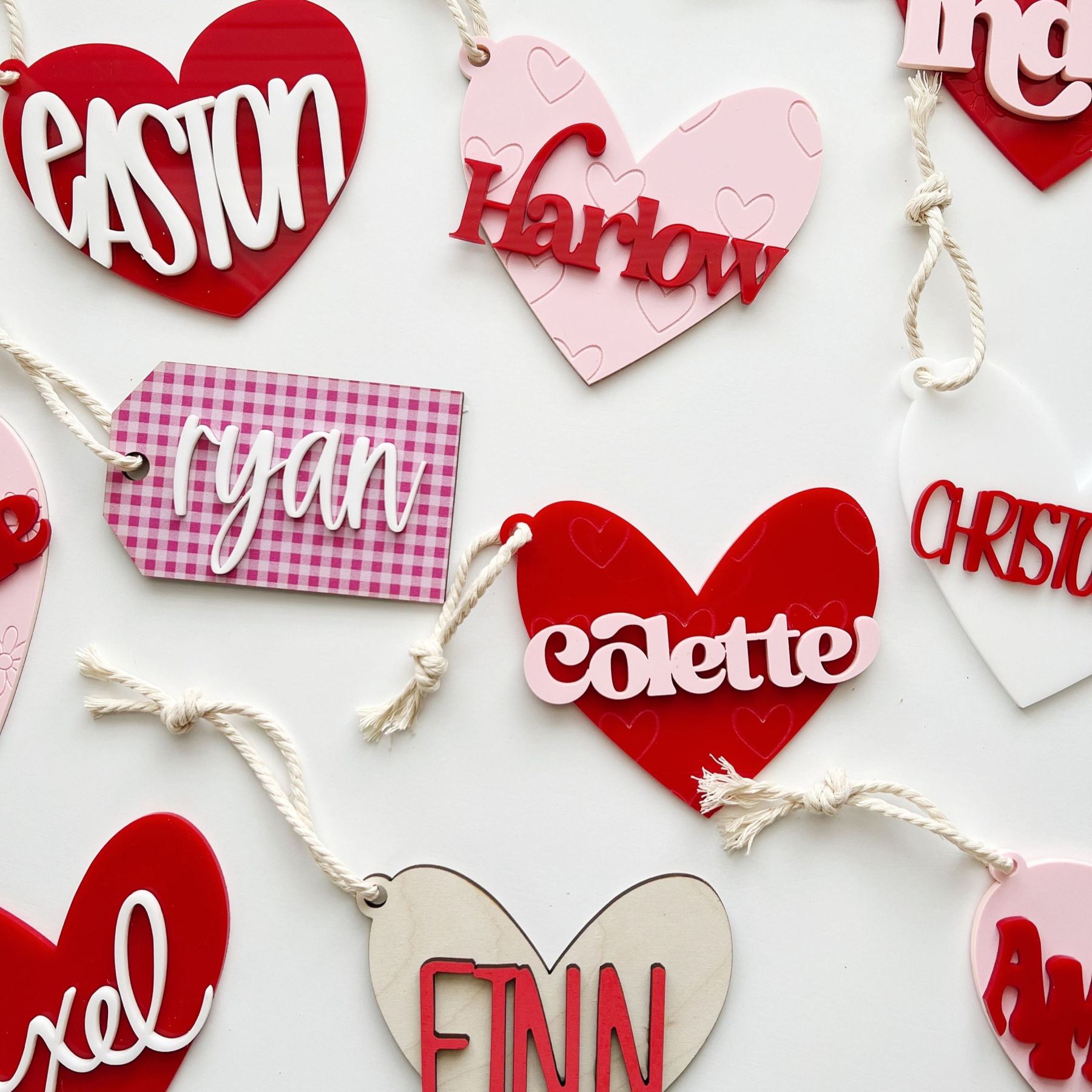 Personalized Lovely Valentine's Day Heart Tags | ValGift12