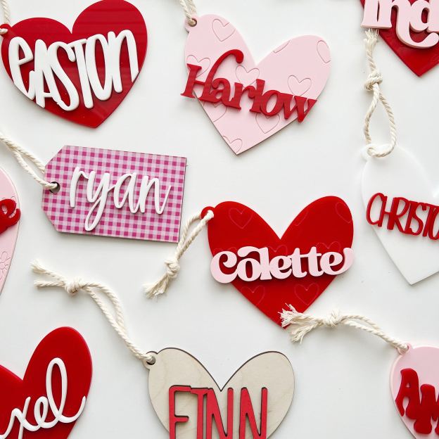 Personalized Lovely Valentine's Day Heart Tags | ValGift12