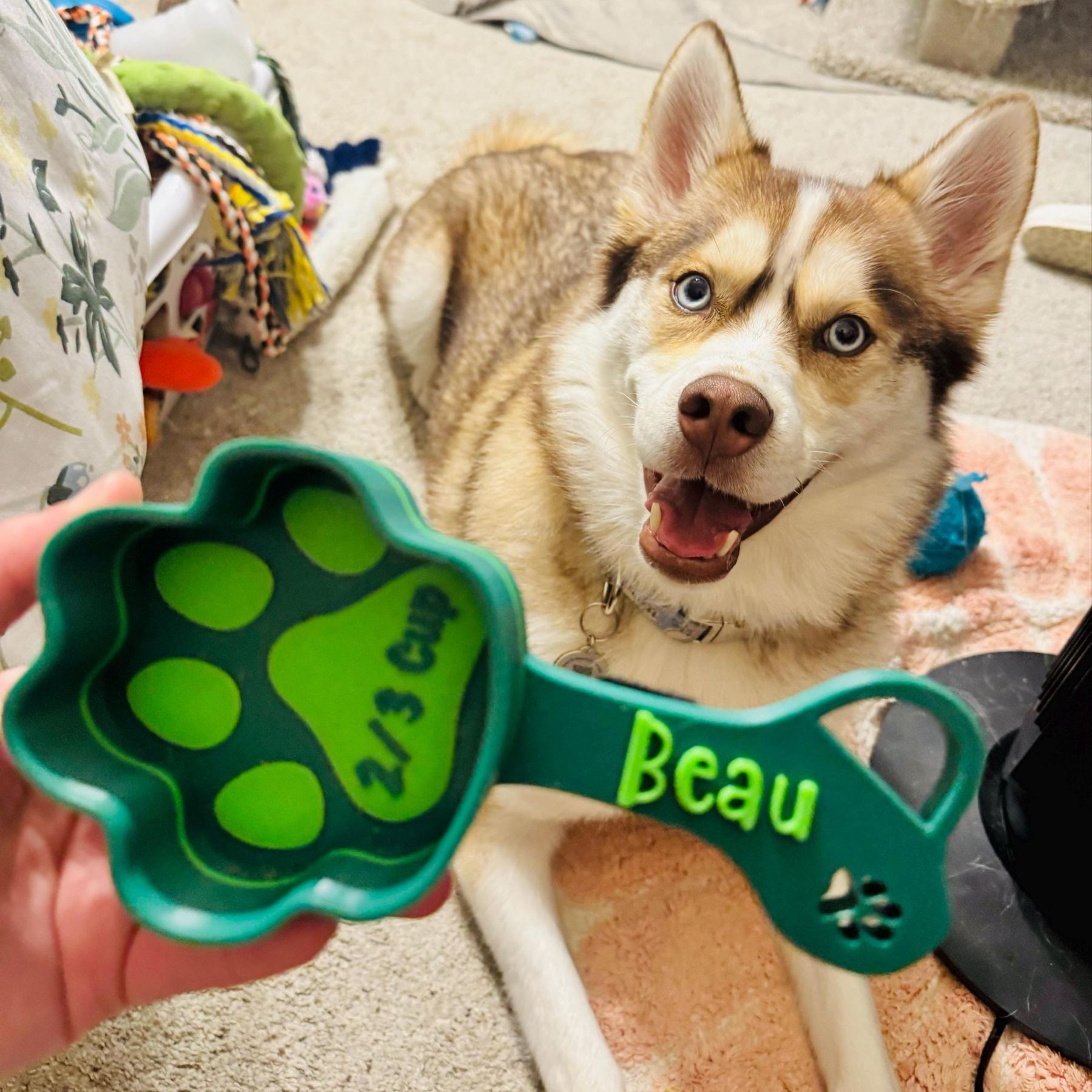 Personalized 3D Printed Paw Shaped Dog Food Scoop | BKPet369