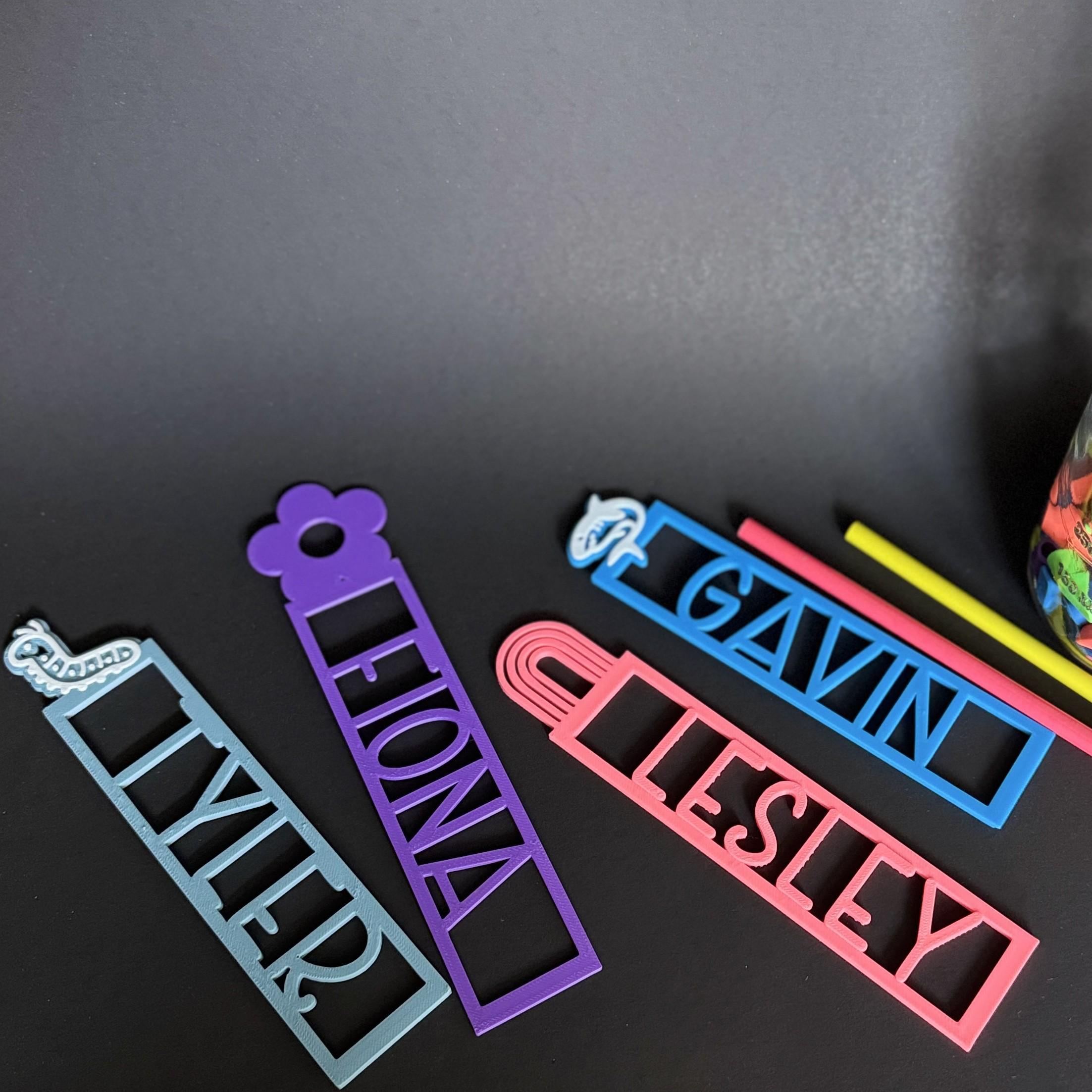 Personalized 3D Printed Name Bookmark | CWGift20