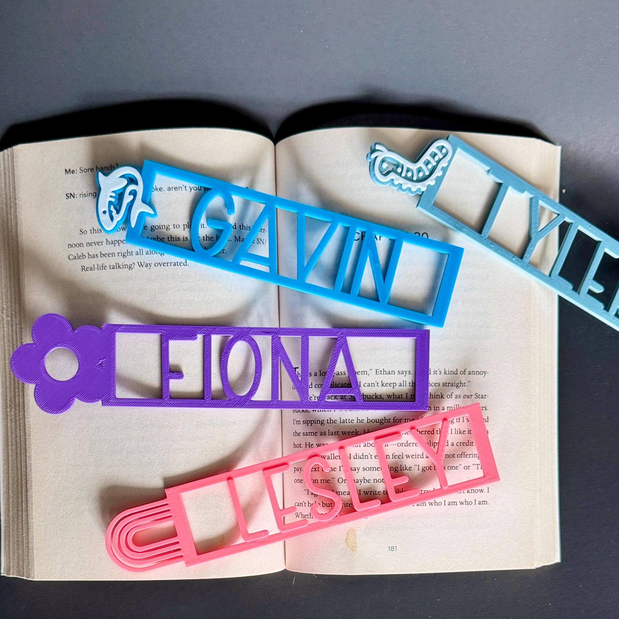 Personalized 3D Printed Name Bookmark | CWGift20