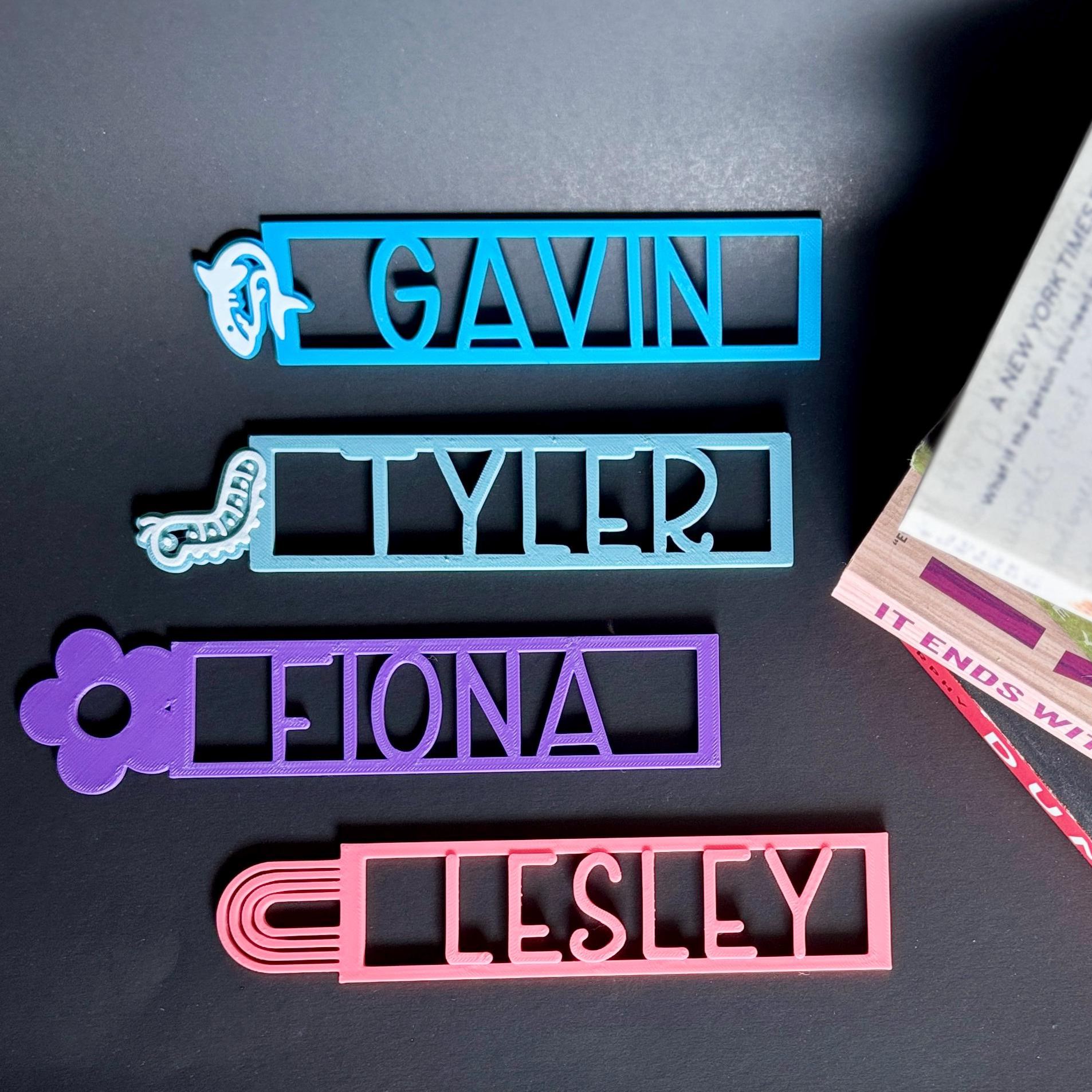 Personalized 3D Printed Name Bookmark | CWGift20