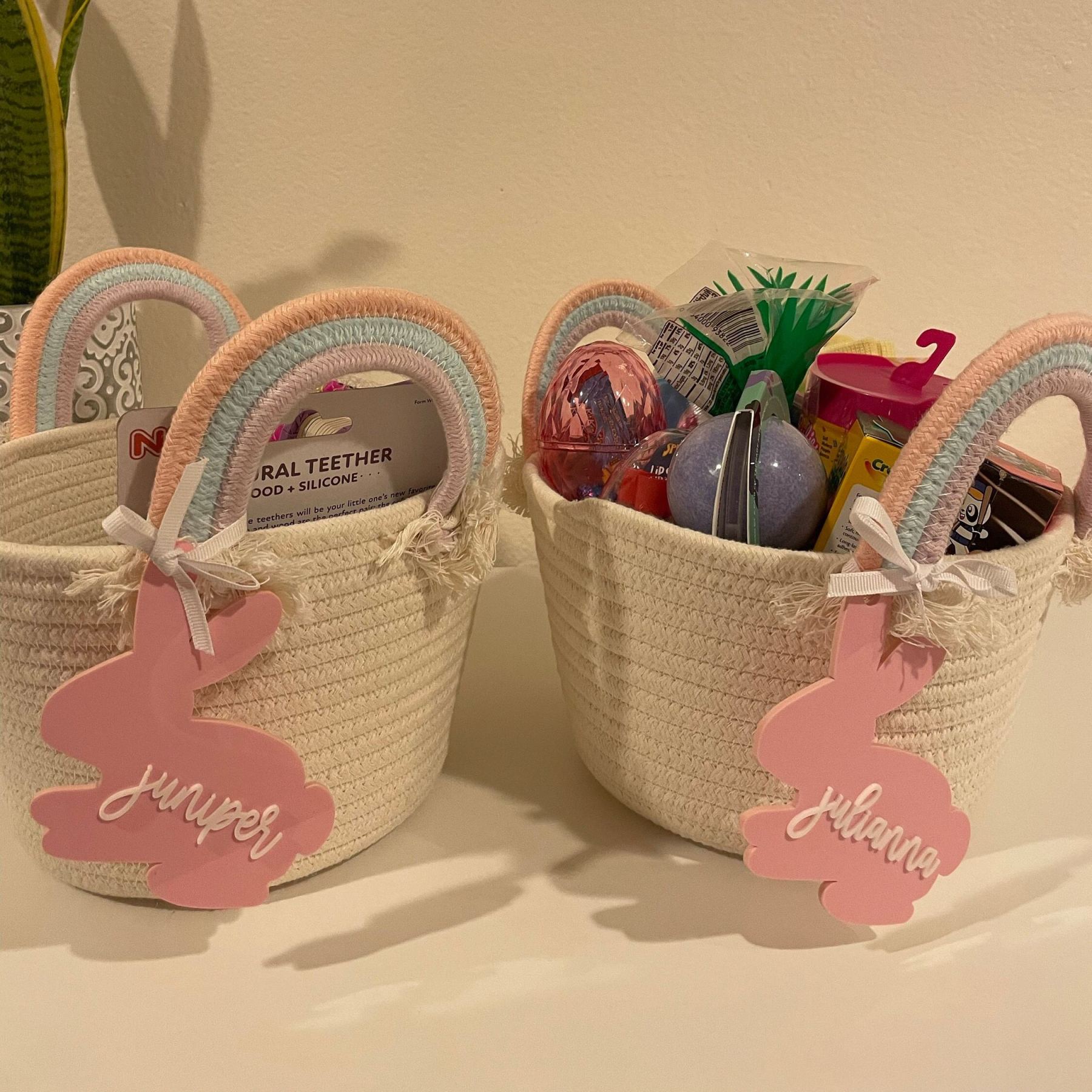 Personalized 3D Printed Bunny Easter Basket Tags | CWEaster77