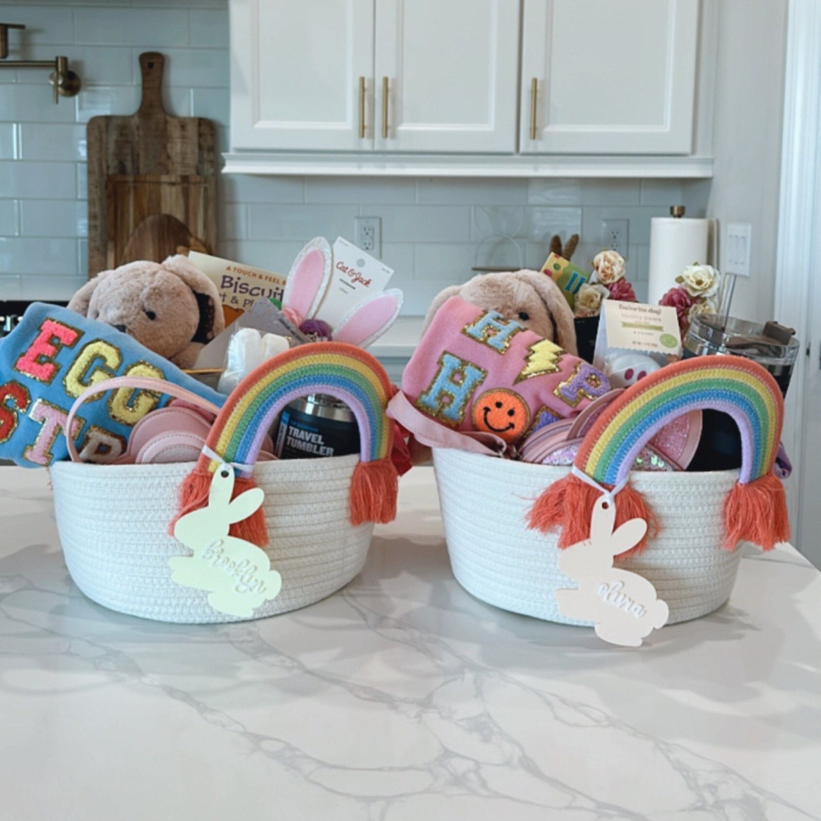 Personalized 3D Printed Bunny Easter Basket Tags | CWEaster77