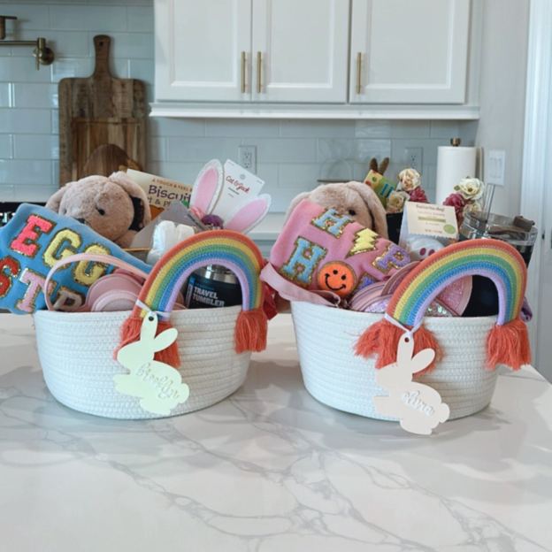 Personalized 3D Printed Bunny Easter Basket Tags | CWEaster77