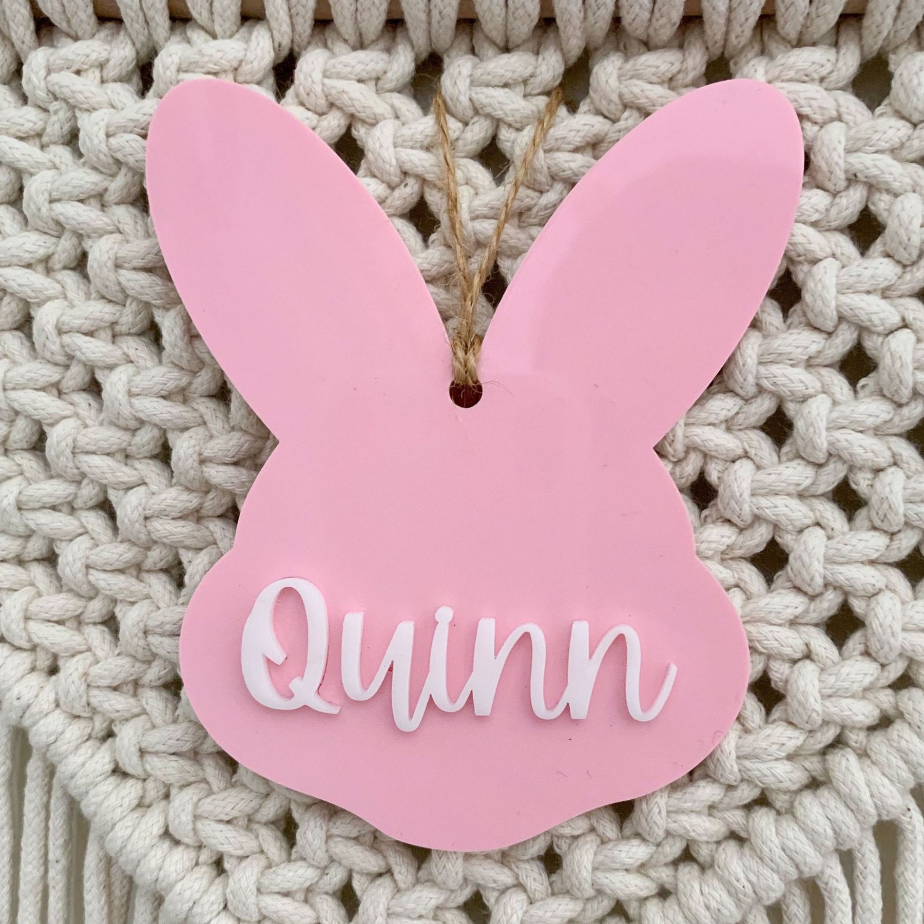 Personalized 3D Printed Bunny Easter Basket Tags | CWEaster78