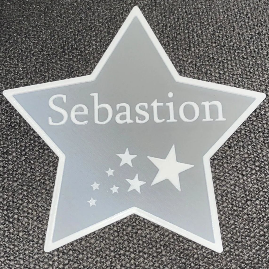 Personalized Kid's Bedroom Star Decoration Door Sign | CWBaby407