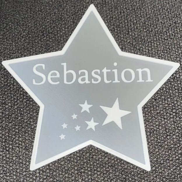 Personalized Kid's Bedroom Star Decoration Door Sign | CWBaby407