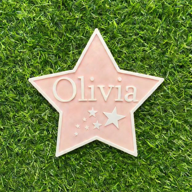 Personalized Kid's Bedroom Star Decoration Door Sign | CWBaby407