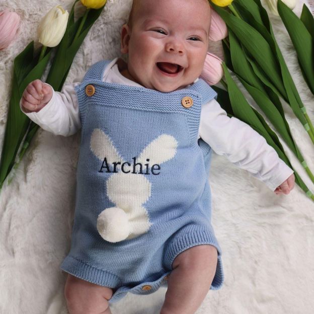 Personalized Baby Easter Cute Bunny Romper | CWBaby138