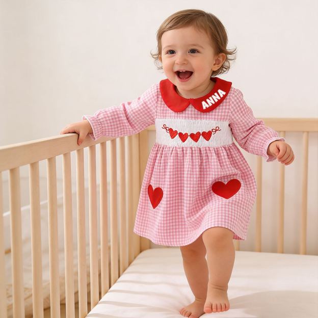 Personalized Baby Girl Valentine's Day Lovely Dress | ValGift16