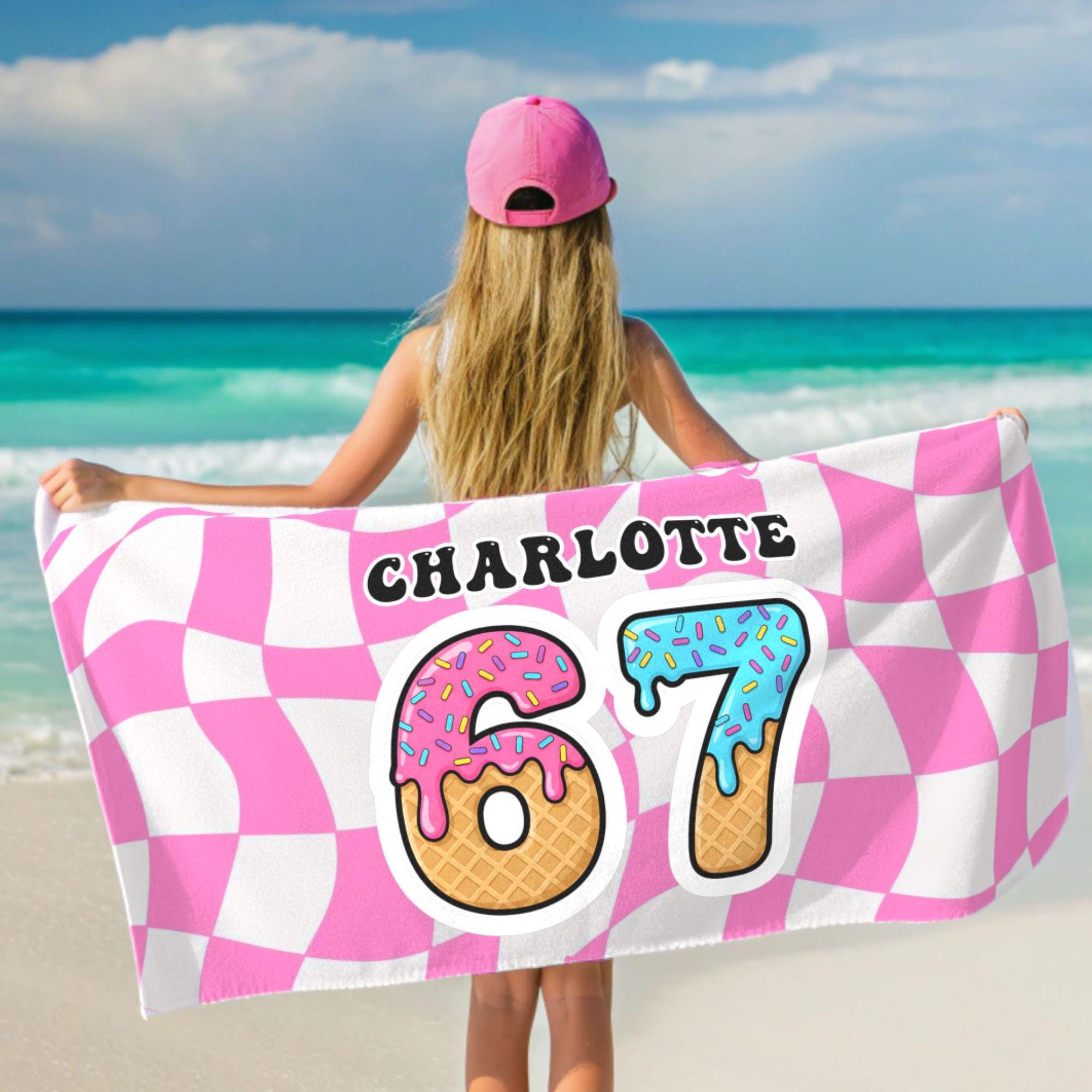 Personalized Lovely Kid Towel for Summer & Beach | CWTowel192