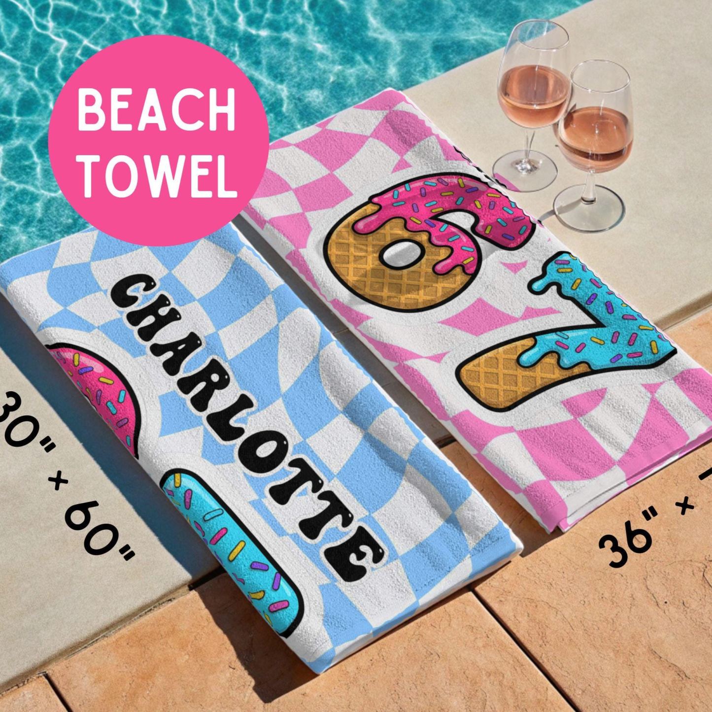 Personalized Lovely Kid Towel for Summer & Beach | CWTowel192