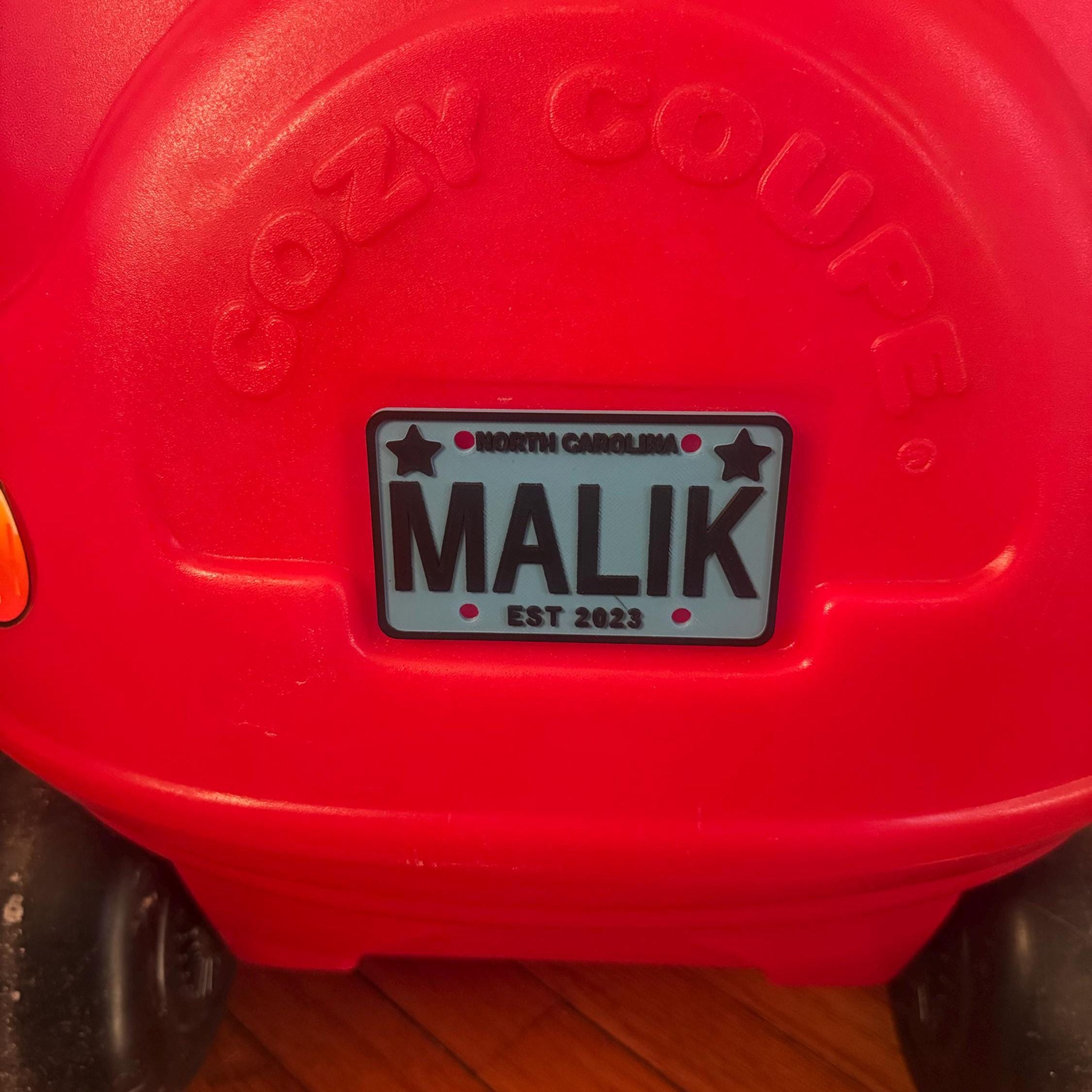 Personalized License Plate Tag for Cozy Coupe Wagon Stroller | CWGift26