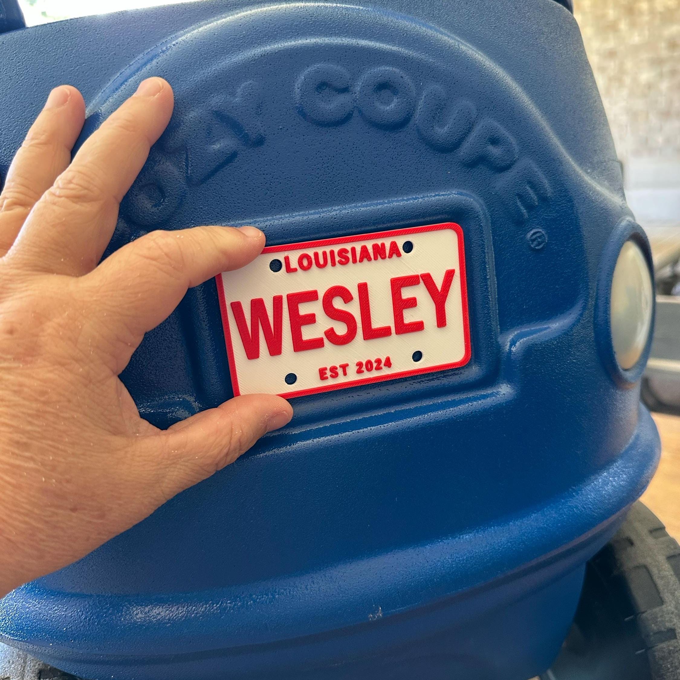 Personalized License Plate Tag for Cozy Coupe Wagon Stroller | CWGift26