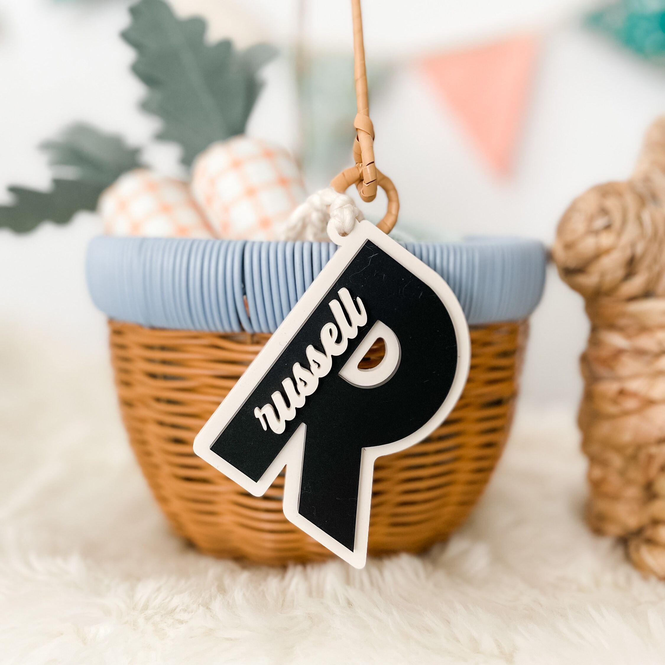 Personalized 3D Printed Bunny Easter Basket Tags | CWEaster82