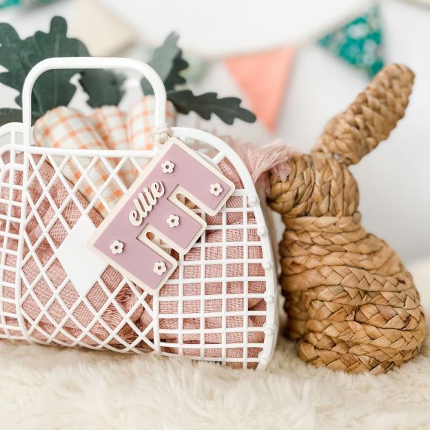 Personalized 3D Printed Bunny Easter Basket Tags | CWEaster82