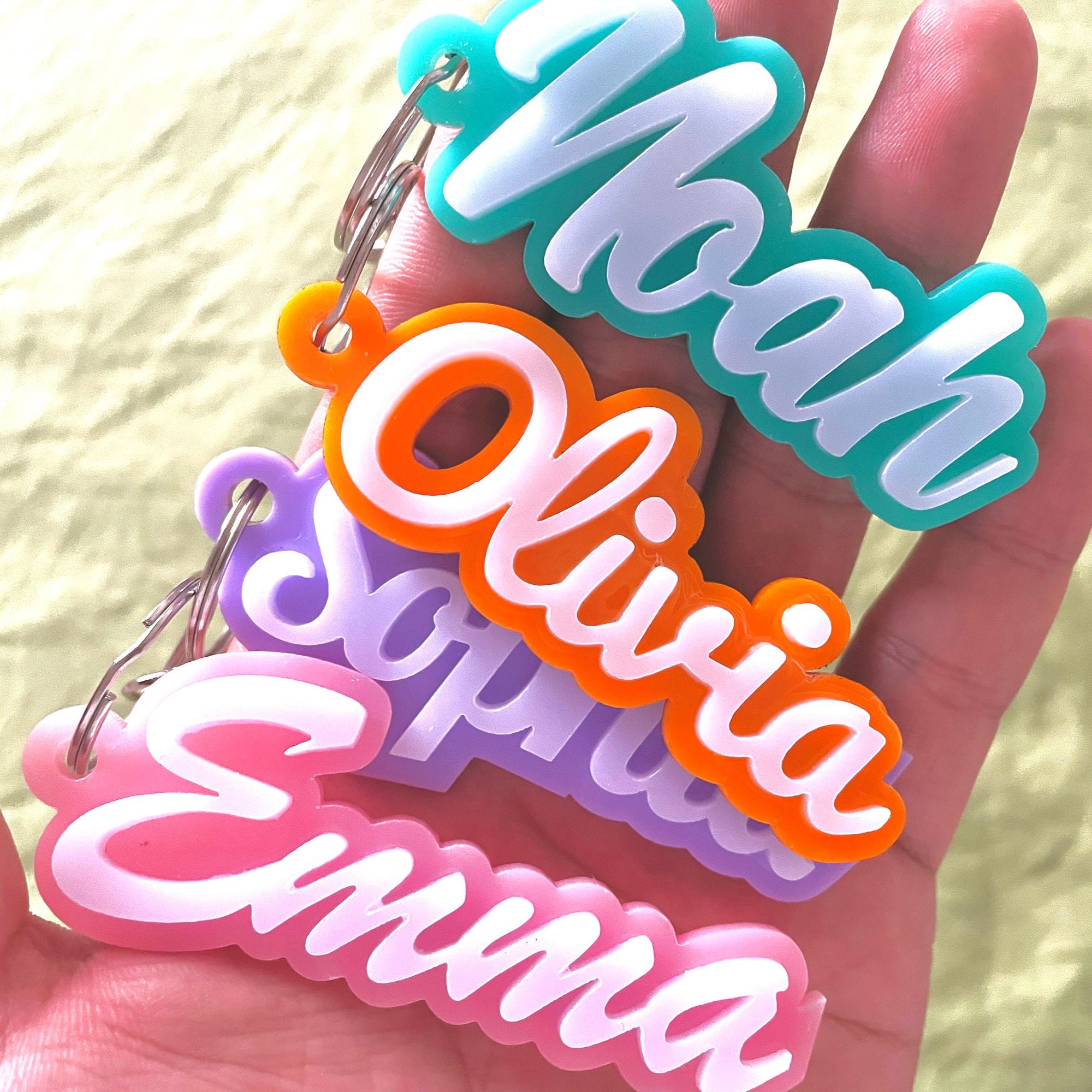 Personalized 3D Printed Name Keychains Backpack Tag | CWGift27