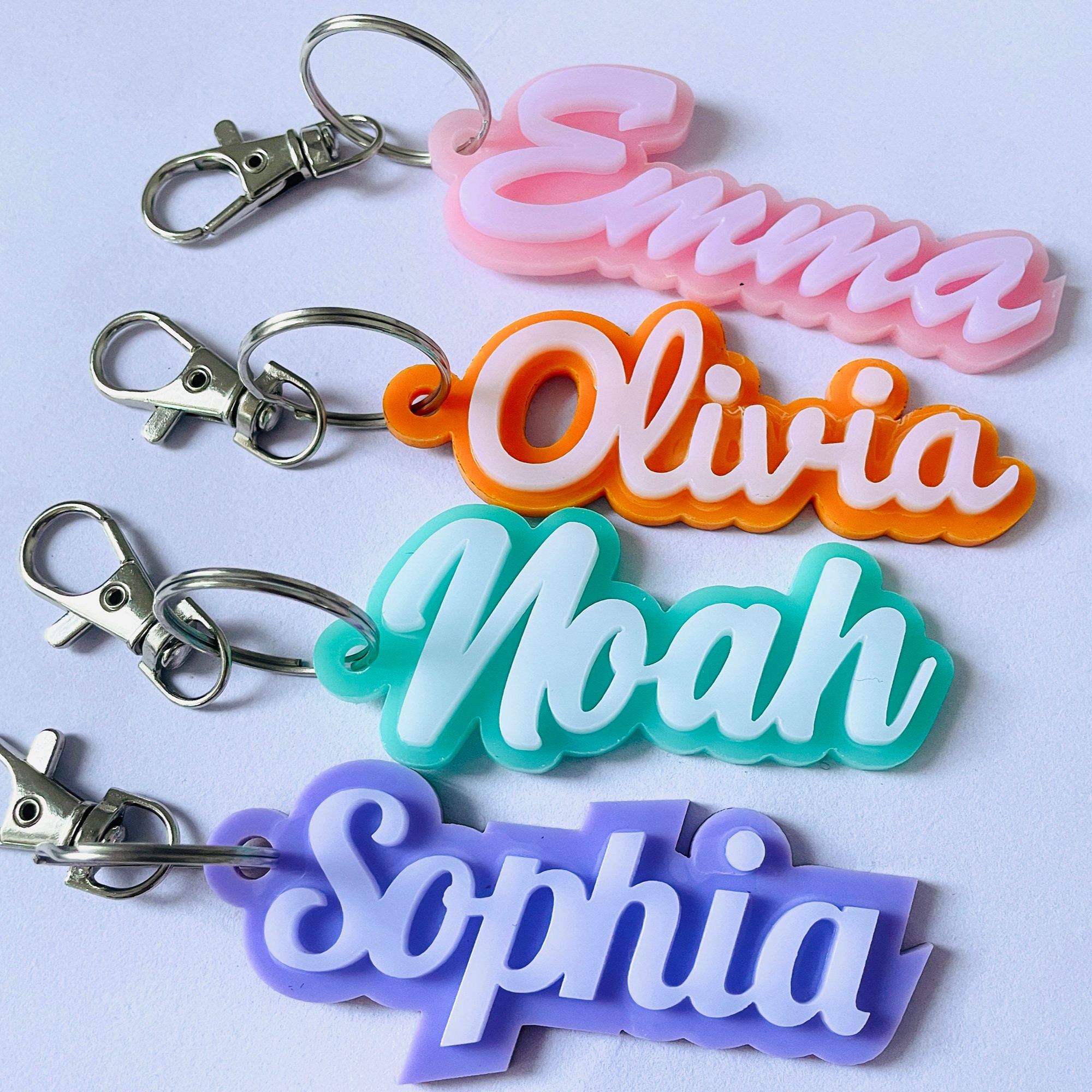 Personalized 3D Printed Name Keychains Backpack Tag | CWGift27