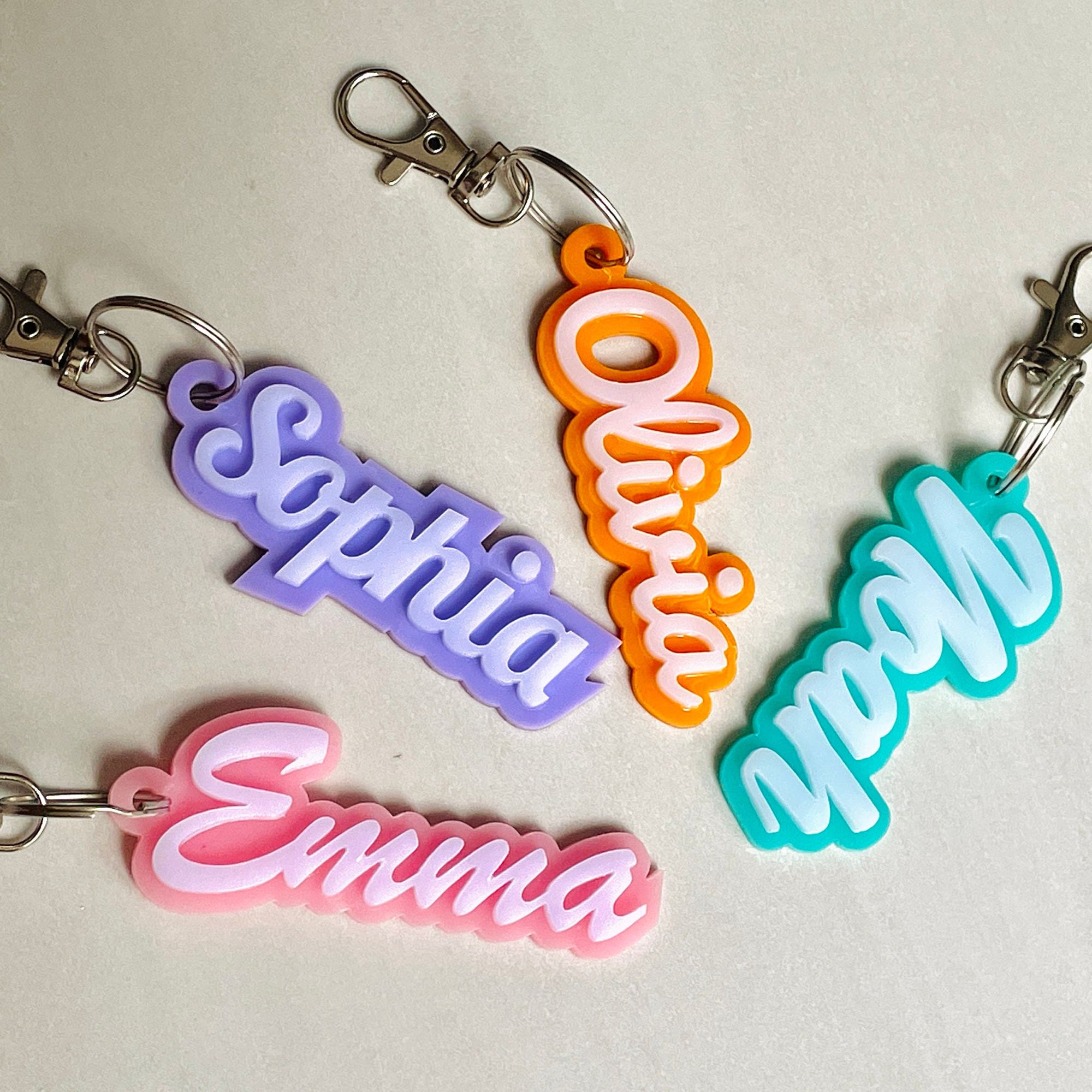 Personalized 3D Printed Name Keychains Backpack Tag | CWGift27
