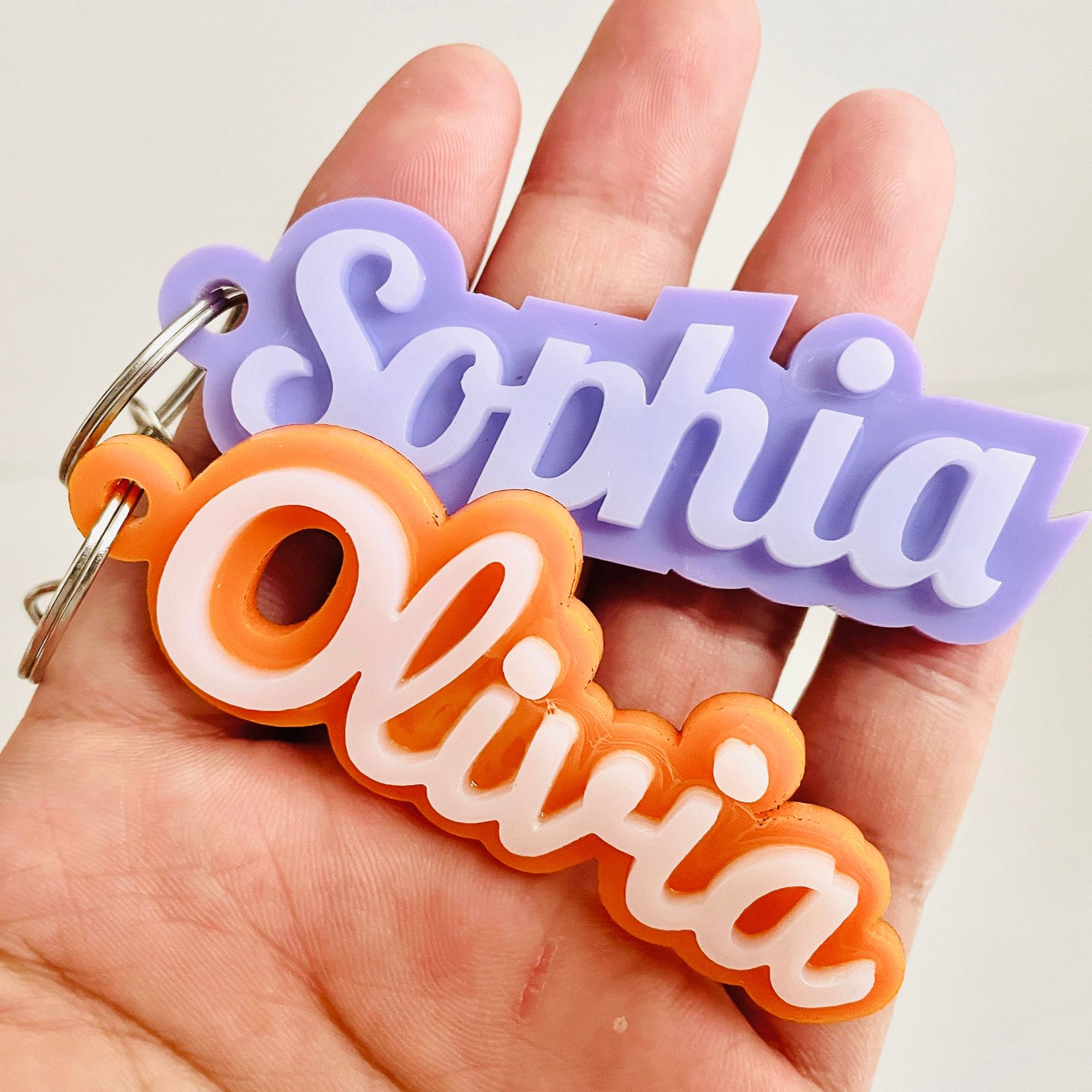 Personalized 3D Printed Name Keychains Backpack Tag | CWGift27