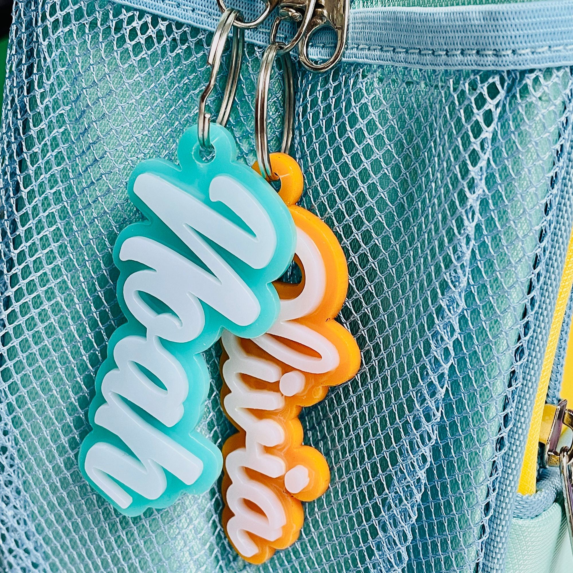 Personalized 3D Printed Name Keychains Backpack Tag | CWGift27