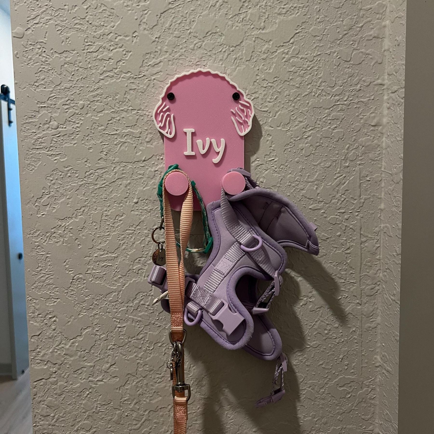 Personalized Leash & Collar Hanger Dog Leash Hanger for Wall | BKPet402