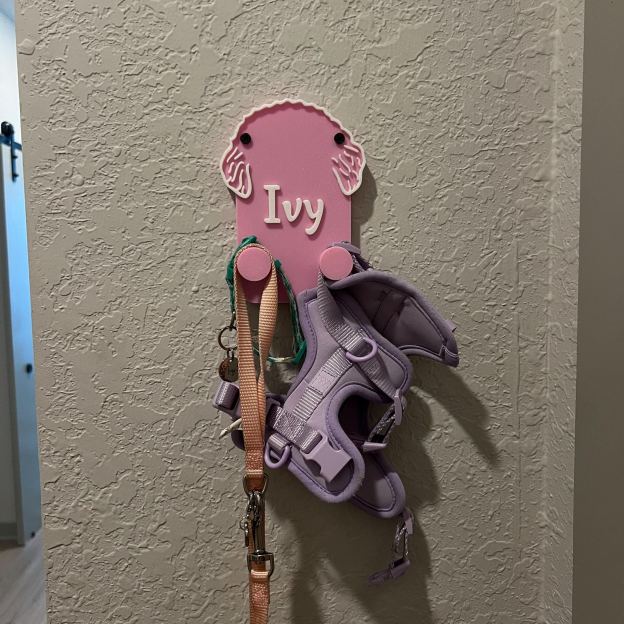 Personalized Leash & Collar Hanger Dog Leash Hanger for Wall | BKPet402