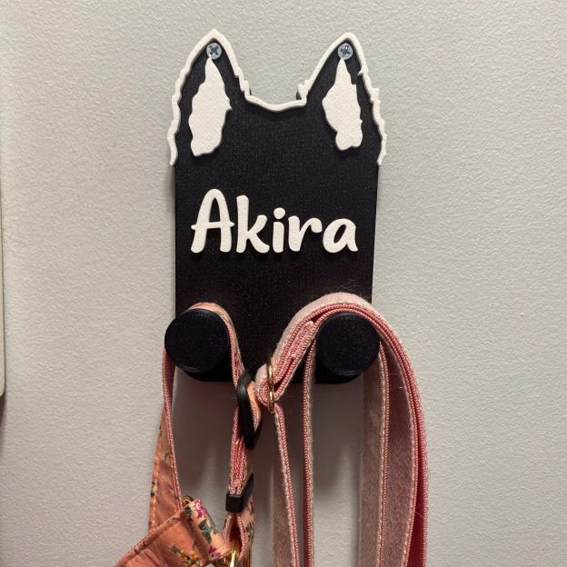 Personalized Leash & Collar Hanger Dog Leash Hanger for Wall | BKPet402