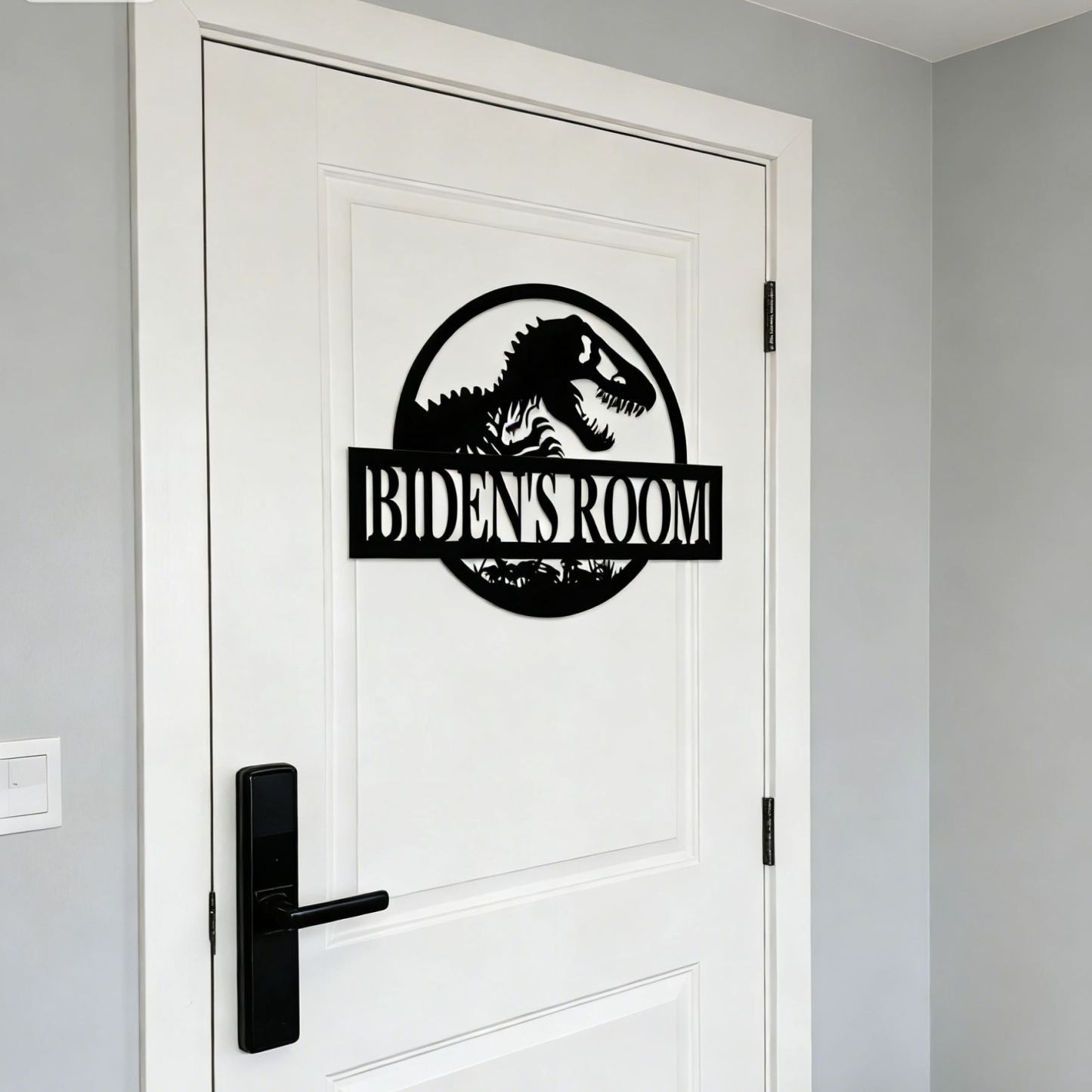 Personalized Kid's Bedroom Dinosaur Door Sign | CWBaby408