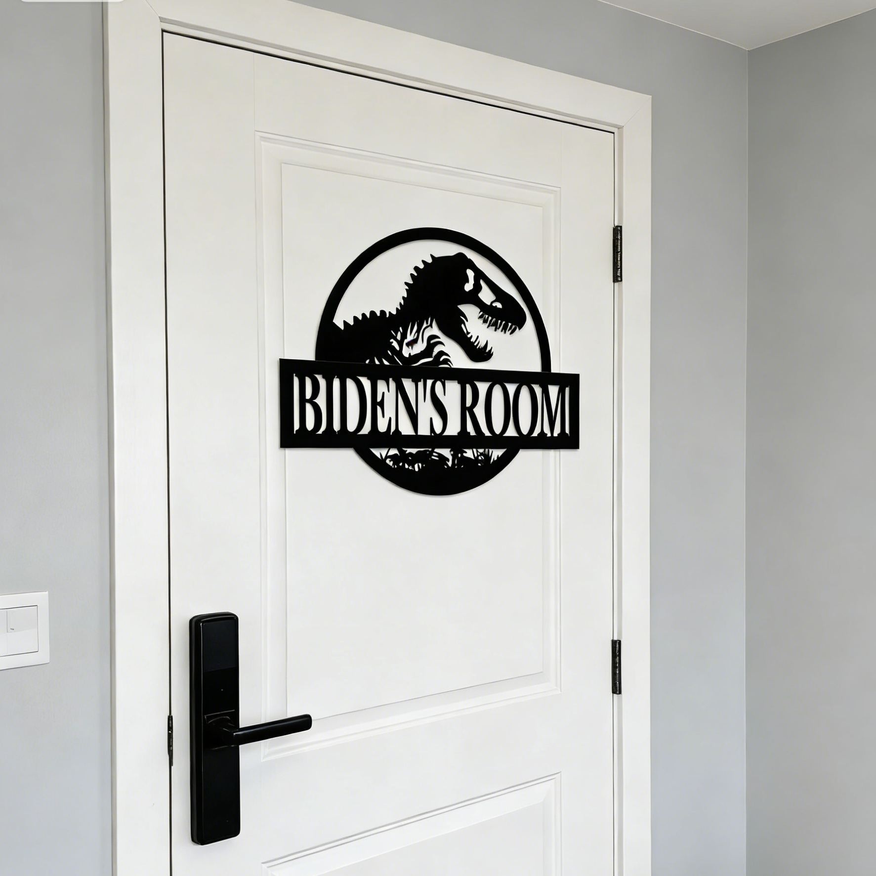 Personalized Kid's Bedroom Dinosaur Door Sign | CWBaby408