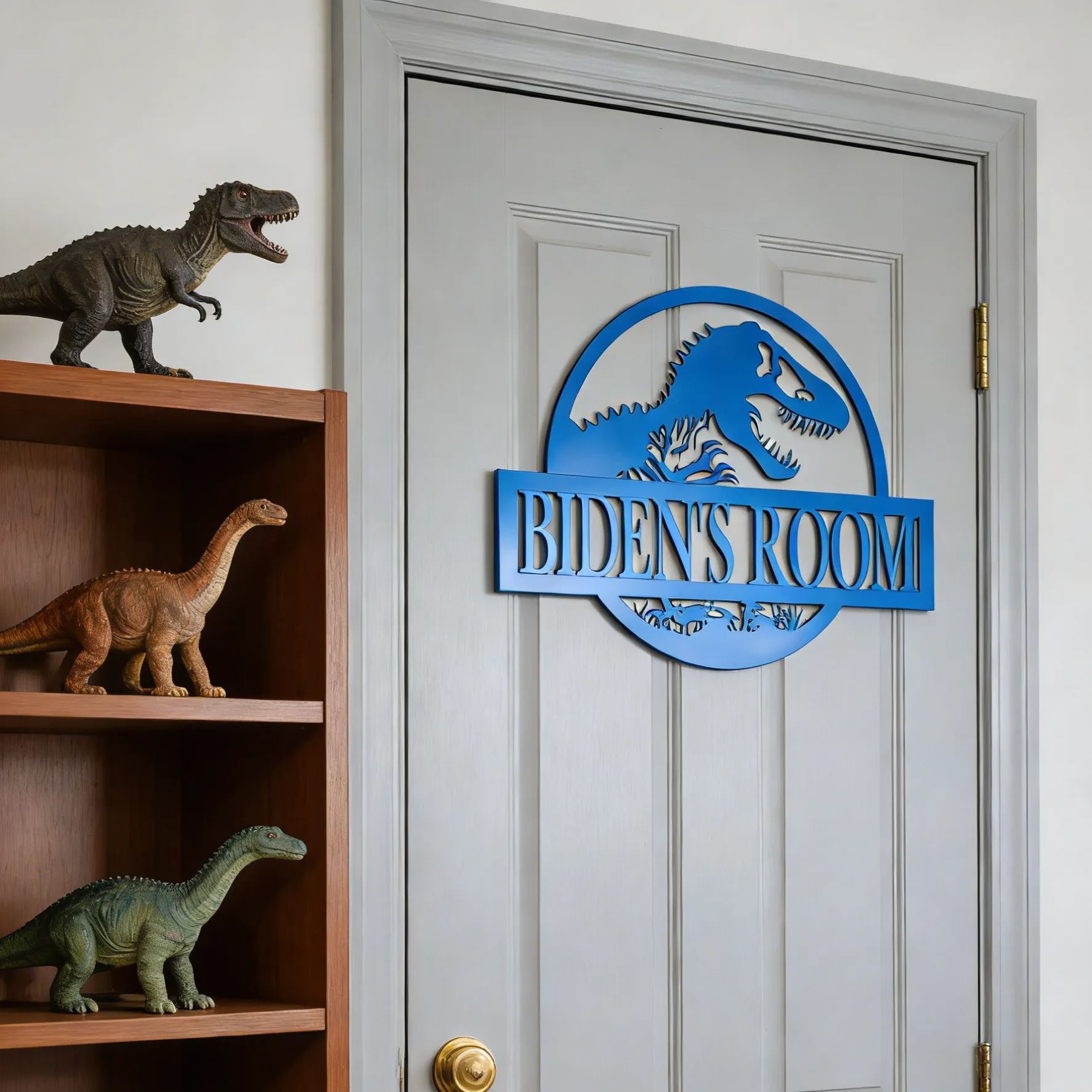 Personalized Kid's Bedroom Dinosaur Door Sign | CWBaby408